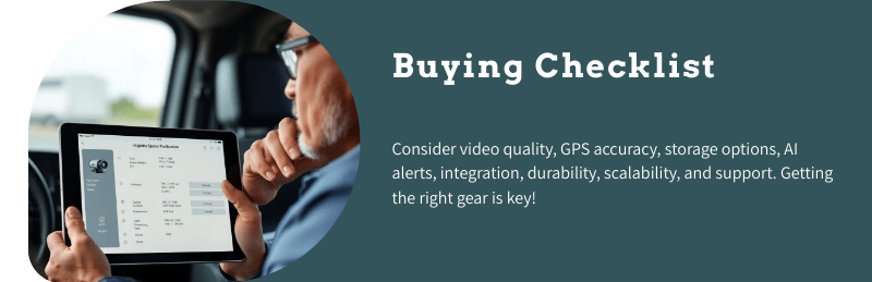 dashcam buying checklist