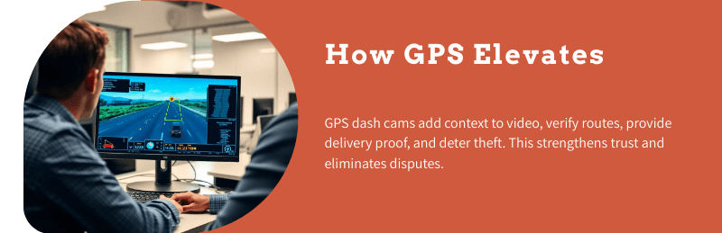 gps dashcam in use
