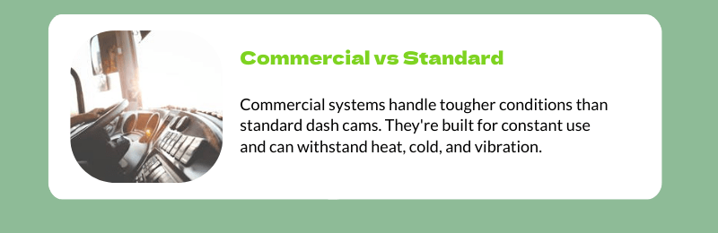 commercial dashcam vs standard