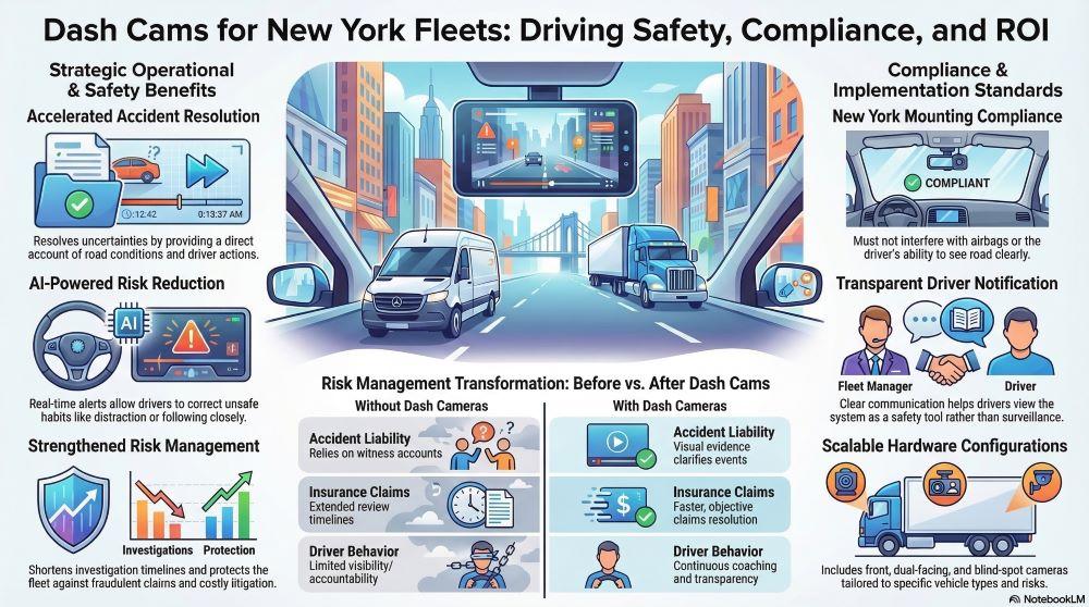 Dash Cams for New York Fleets: Safety, Compliance & ROI 4 commercial dash cam for fleet in new york