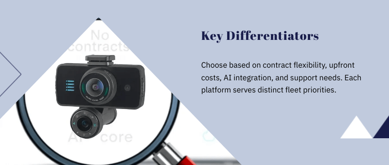commercial dashcam differentiators