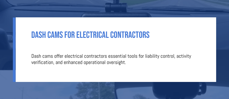dashcams for electrical contractors